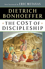 Image of the cover of the book the cost of discipleship by dietrich bonhoeffer.